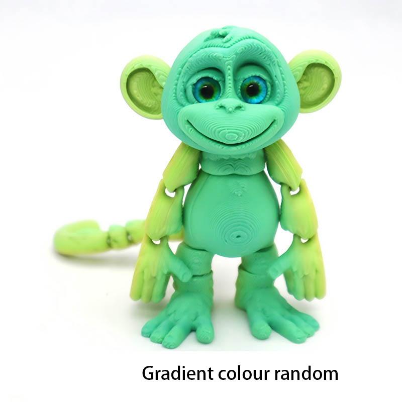 Stampa 3D Scimmia Artigianato Figura Multi-articolato Mobile Divertente Astratto Per Casa Scrivania Decorazione Statua Animali Bambini Regalo Unico