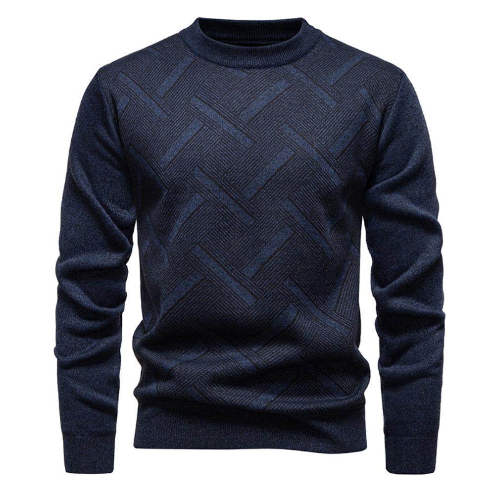Thick Casual Round-neck Warm Knitted Sweater for Men In Autumn and Winter