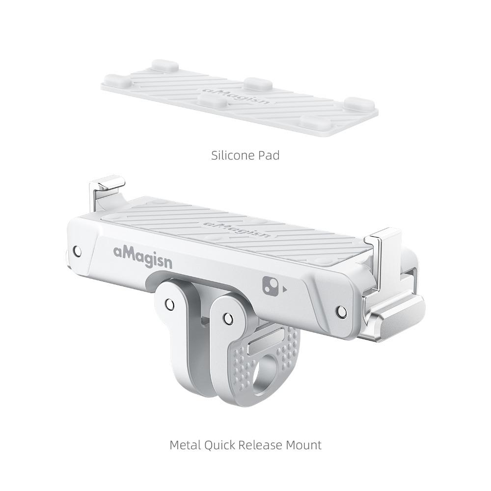 Quick Release Magnetic Mount Base Aluminum Alloy Foldable Extension Mount Adapter Lightweight for Insta360 Go Ultra
