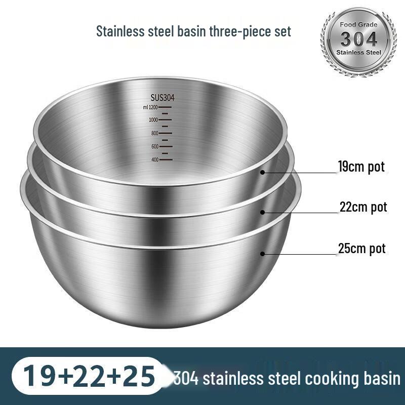 HANDUNYOU 304 Edelstahl Rührschüssel Set