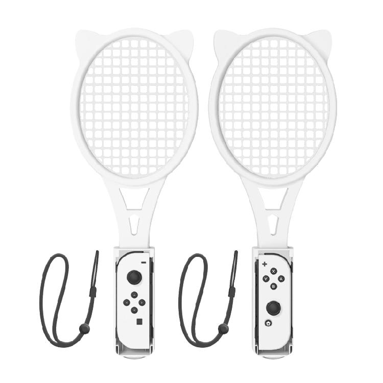 1 Pair Tennis Rackets Controller Grip Handle Kit for Switch OLED