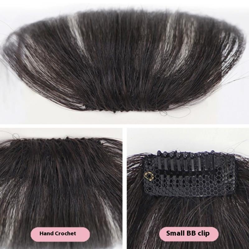 Synthetic Fake Bangs Hairpiece Clip Air Bang Extension Natural Heat Resistant For Women Daily Party