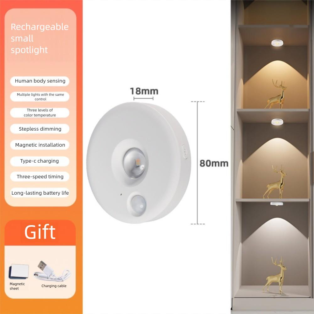 

3-цветные светодиодные ночники с датчиком движения PIR, беспроводные ночные лампы, новые светодиодные светильники для шкафов, спальня