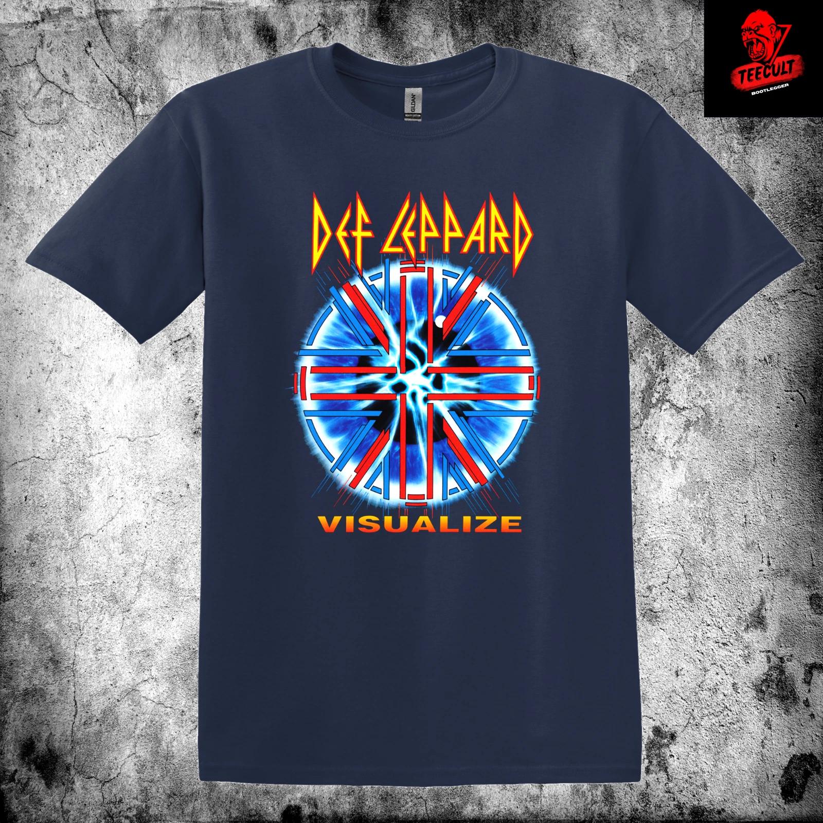 Men s and Women s T-shirts Def Leppard Visualize Classic Rock Band Unisex Heavy Cotton L