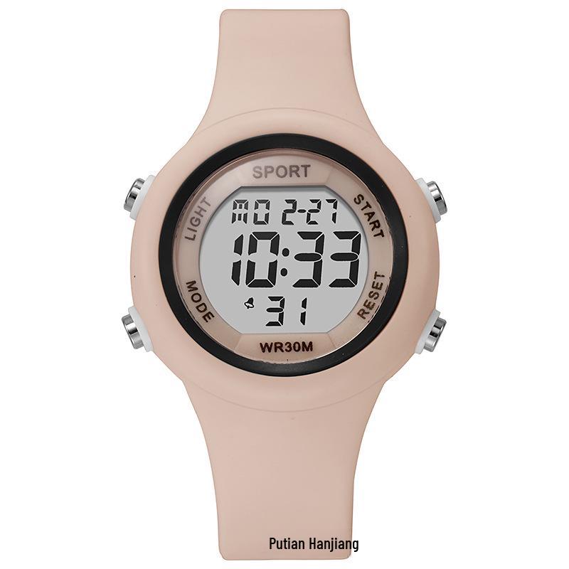 Forest Style Electronic Sports Watch for Students: Couple Alerts, Alarm & Timer.