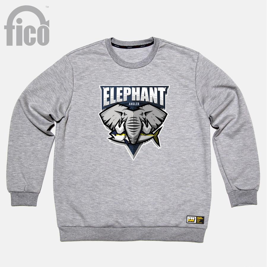 DOLDOL Fico-Mtm-02 Extreme Sea Fishing Angler Elephant Pico Character Graphic Design Sweatshirt Mtm Long Sleeve T-Shirt Long Sleeve