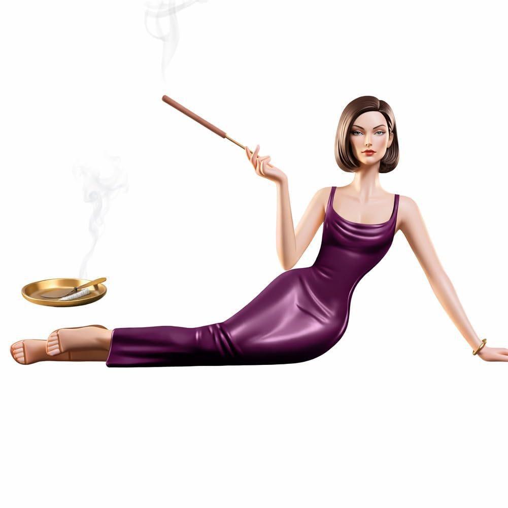 Elegant Lady Incense Holder - Resin Figurine Incense Stick Burner for Home Decor & Aromatherapy