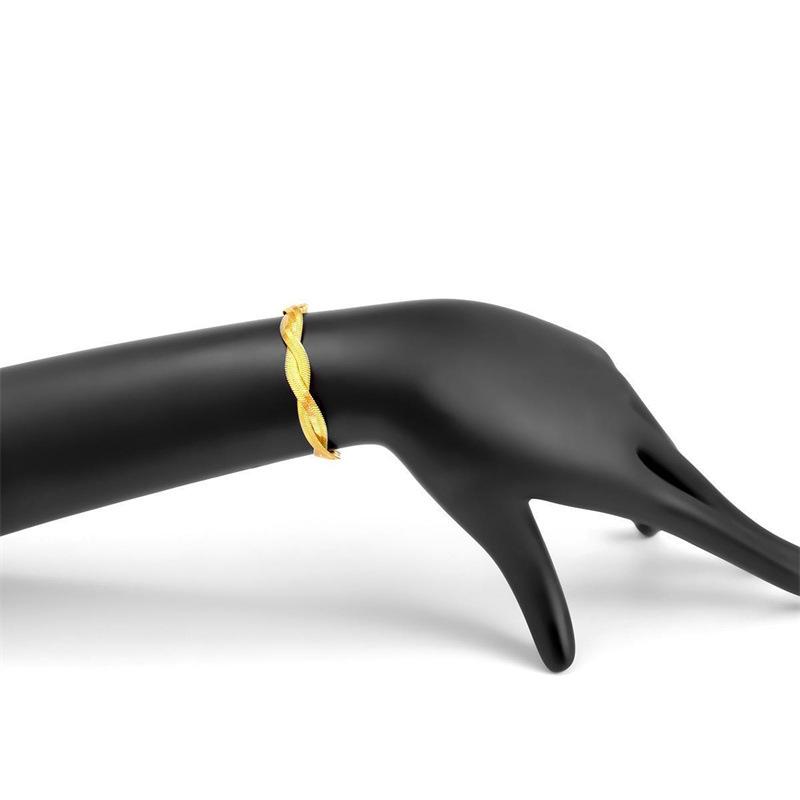 

Набор браслета и ожерелья из титана с покрытием из 18-каратного золота «Елочка»