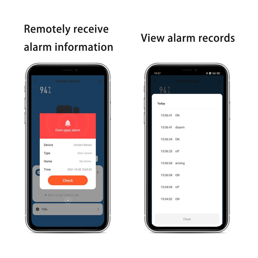 Smart WiFi Door And Window Alarm Sensor, Realtime Smart Door Sensor Sound Alarm, Pool Alarm For Kids Safety, Detector Security Alarm