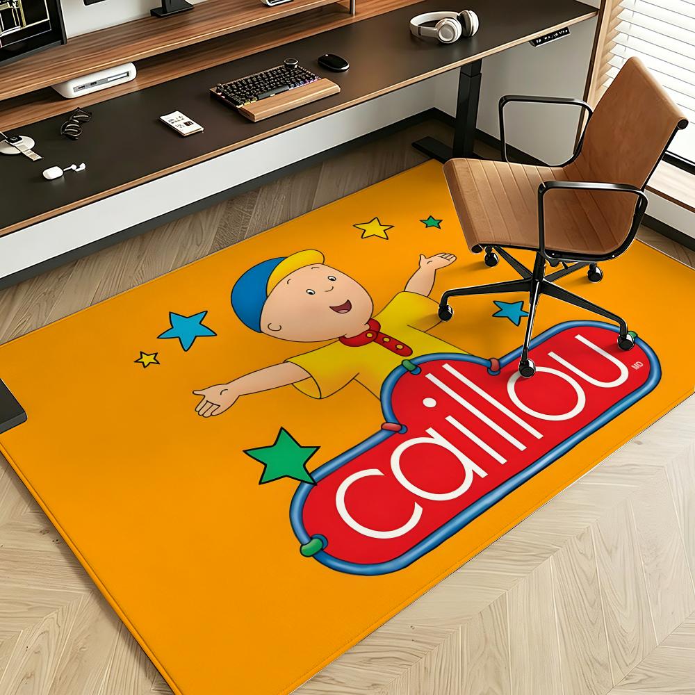 Cartoon C-Caillou Floor Mat Soft Flannel Entrance Door Mat Non Slip Absorbent Bathroom Bedroom Floor Rug