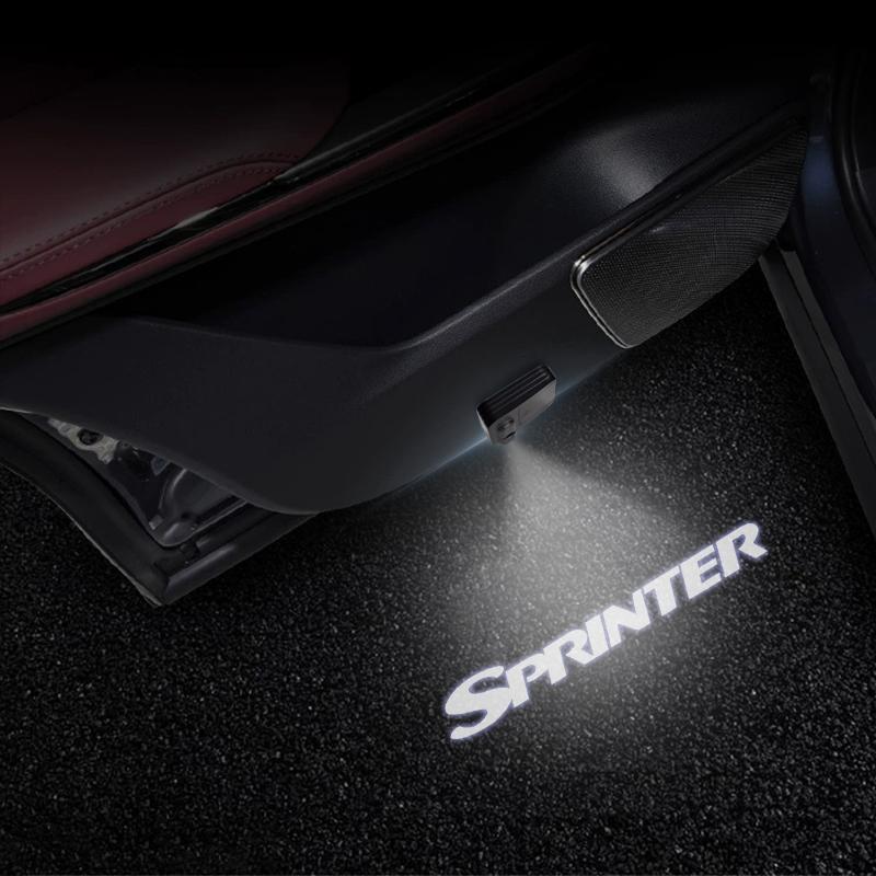 AAWH1 LED compatible compatible for Sprinter Vito Viano Logo W906 W907 W639 W447 W638 Camper Van Tuning Car Door Courtesy Light Projector Welcome Lamp