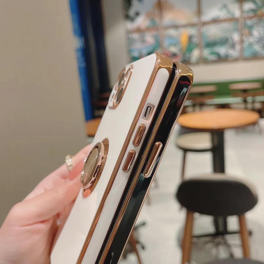 Magnetic Ring Bracket Electroplated Case for iPhone 11/12/13 Pro/14/15/XR/XS Max 