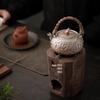 Su's Ceramic Gilded Silver Teapot with Stone Pattern