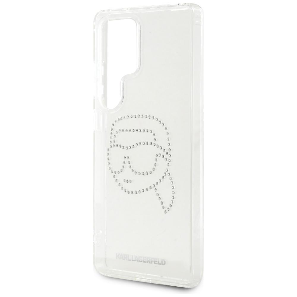 Karl Lagerfeld Rhinestones Karl Head Logo Case For Samsung Galaxy S25 Ultra Transparent