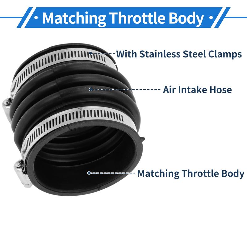 X Autohaux Engine Air Intake Hose with Clamps for Toyota Camry 2002-2003 No.1788120130 1 Pc