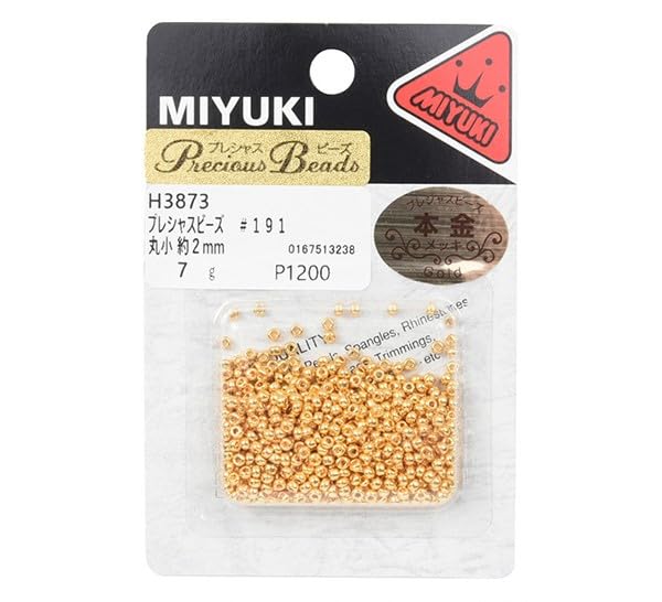

Miyuki Precious Beads, Маленькие круглые, 2 мм, #191, Позолоченные, H3873