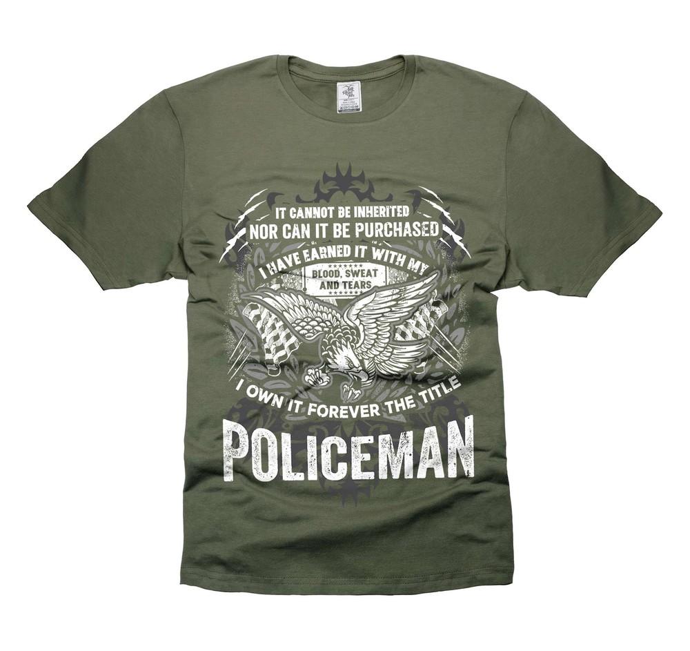 Policeman Patriotic Shirt Men's Police Shirt Great Gift for Policemen Him Dad Unisex T-Shirt
