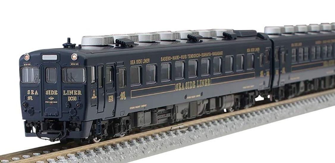 

TOMIX N Gauge Limited Kiha 58 Series Rapid Seaside Navy Kiha 28 5200 Set 3 Cars 97918 Железнодорожная модель дизельного вагона Liner, синий,