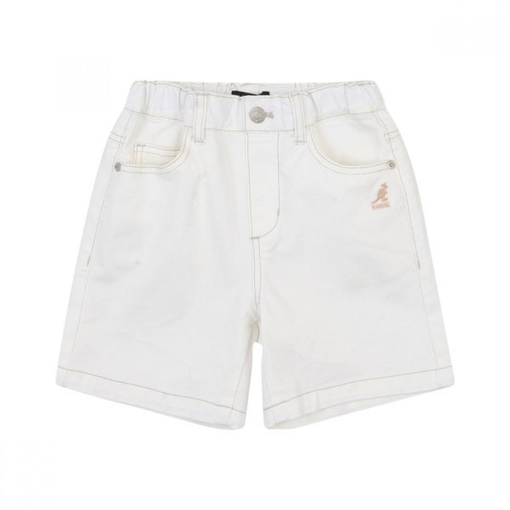 Kangol Kids Gangnam Straight Fit Denim Shorts Off White Pb 0003 off-white/110