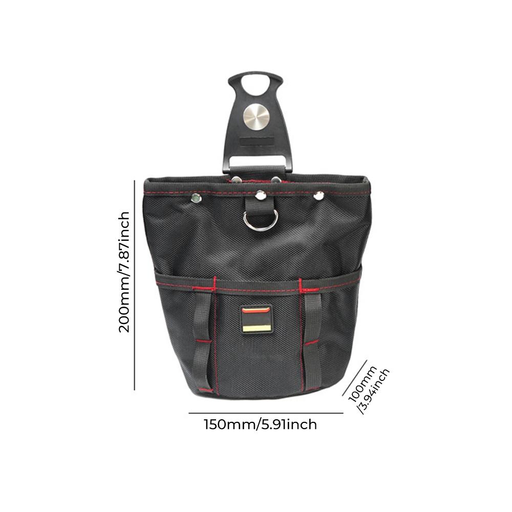 

Сумка на пояс для инструментов с вращающейся пряжкой, сумки для инструментов из ткани Оксфорд с несколькими карманами, подсумок электрика, износостойкие портативные поясные сумки для инструментов