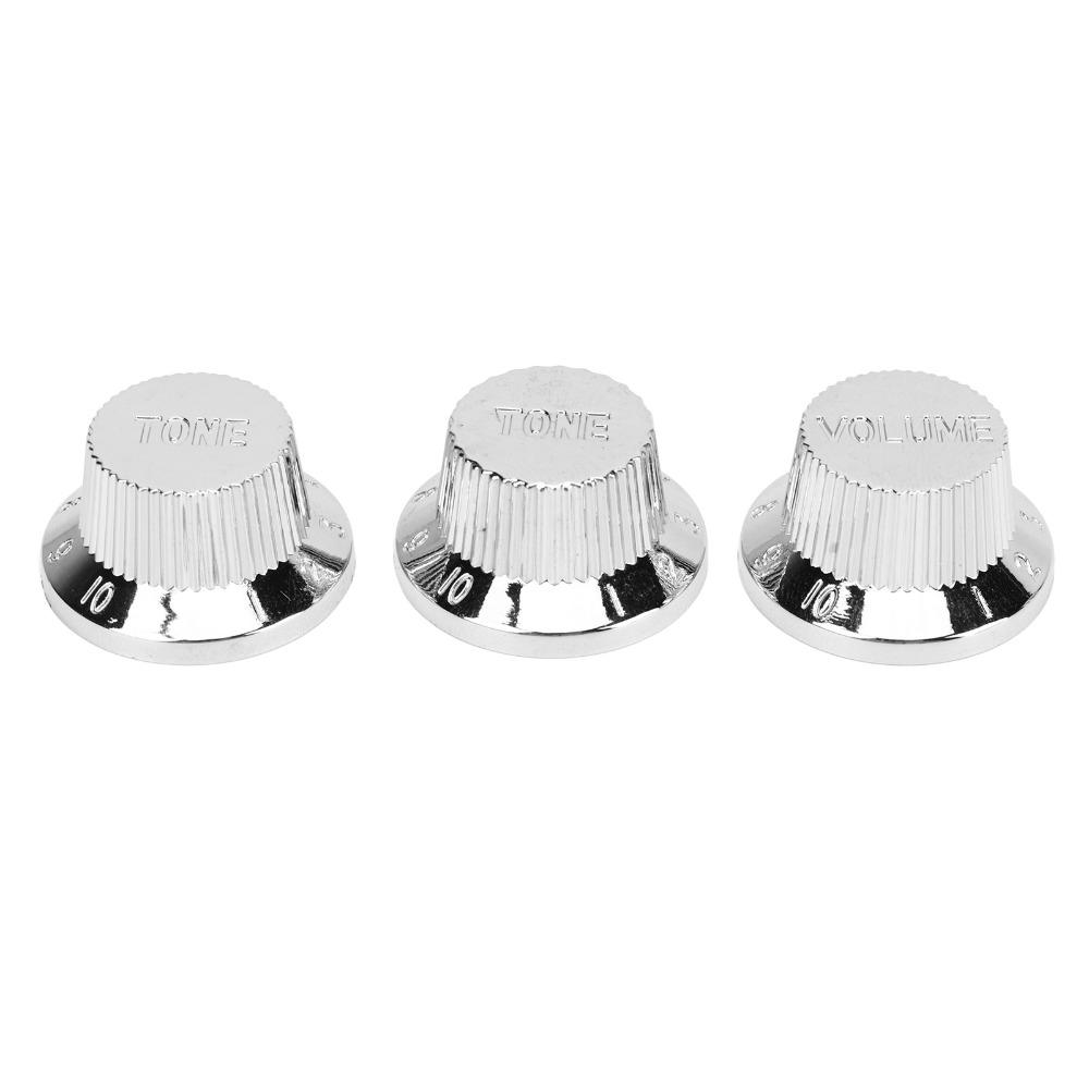 3PCS 2 Tone 1 Volume Speed Control Knob Plastic Volume Tone Knobs For Electric Guitar