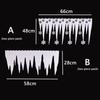 Ice Bar Artifical White Snowflake Simulated Snowflake Snowflake Ice Strip Christmas Icicles