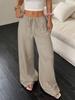 2025 Autumn European & American Style Women's Solid Color Straight-Leg Casual Pants