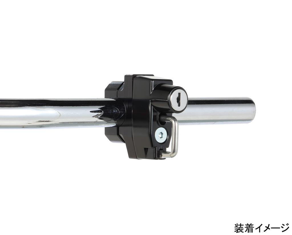 KITACO Helmet Holder Bar Clamp Type (Black/Black) 22.2 80-564-90250