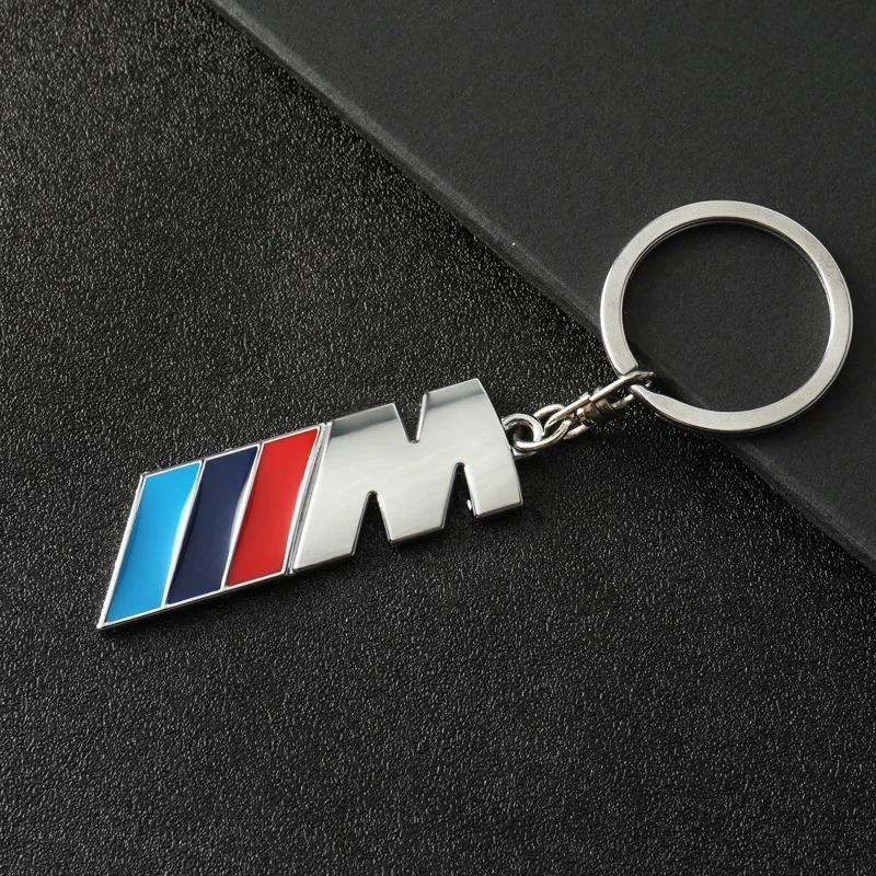 3D Carbon Fiber Metal Car Emblem Keychain Key Chain Keyrings Key Holders for BMW M3 M5 M Power Badge Auto Decoration Accessories ujhzt90