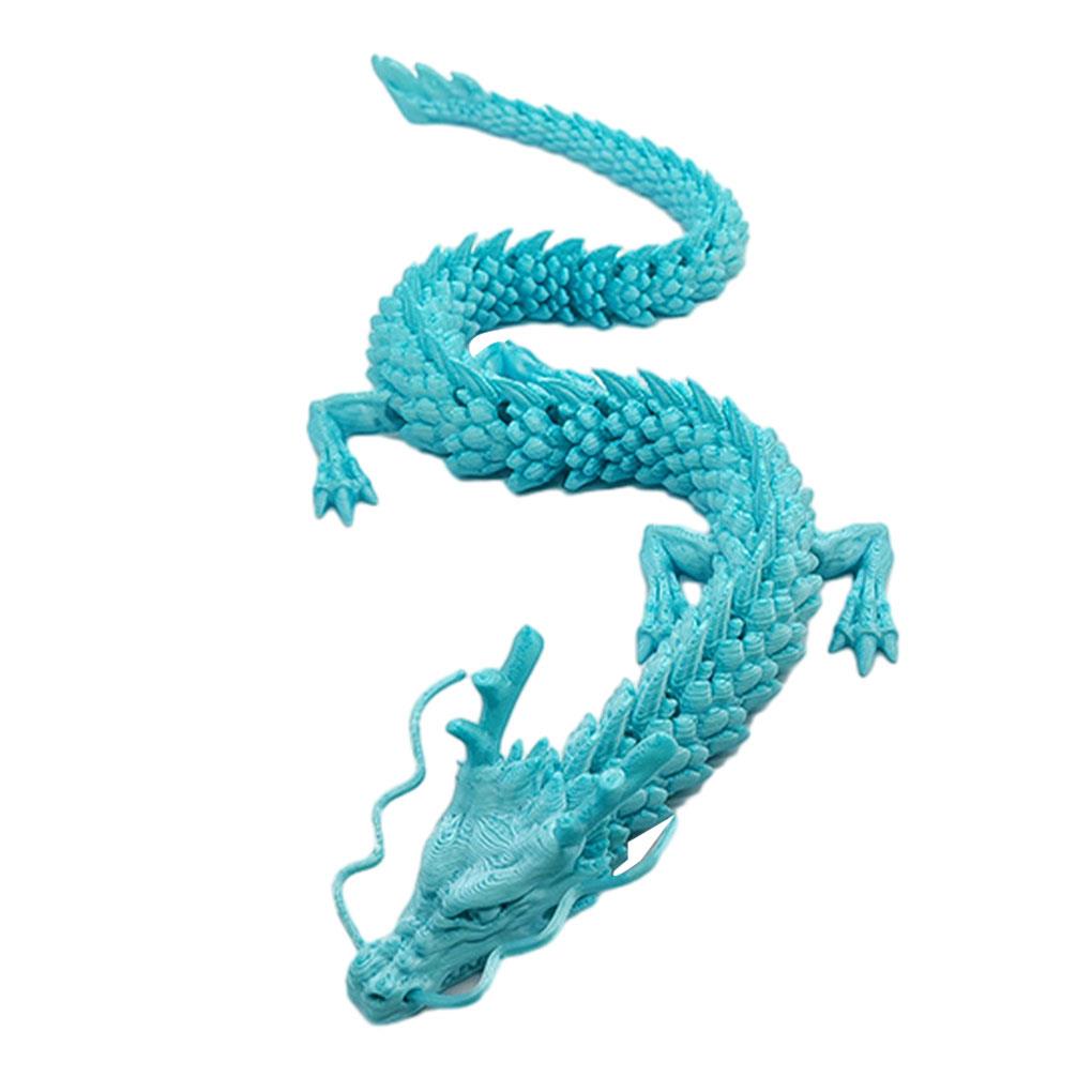 45/30cm 3D Printed Chinese Dragon Shenlong Crafts OrnamentsToy Joint Movable Dragon Model Home Office Decoration Decor Gifts