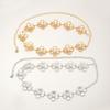 Fashion Imitation Pearl Metal Flowers Waist Chain For Women Elegant Sexy Body Waist Chain Jewelry Gift