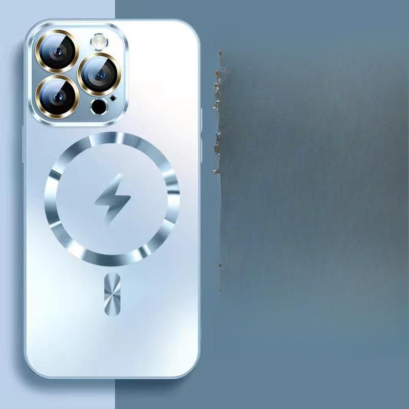 

Подходит для iPhone 16 Lightning Магнитная зарядка Чехол для мобильного телефона Apple 15 ProMax Матовый 14 Полностью закрывающий защитный чехол iPhone11promax