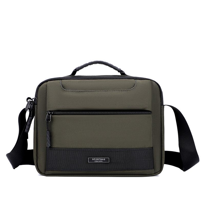 Durable Crossbody Bag Men's Large Capacity Water-Repellent Shoulder Bag Commuter Business Handbag