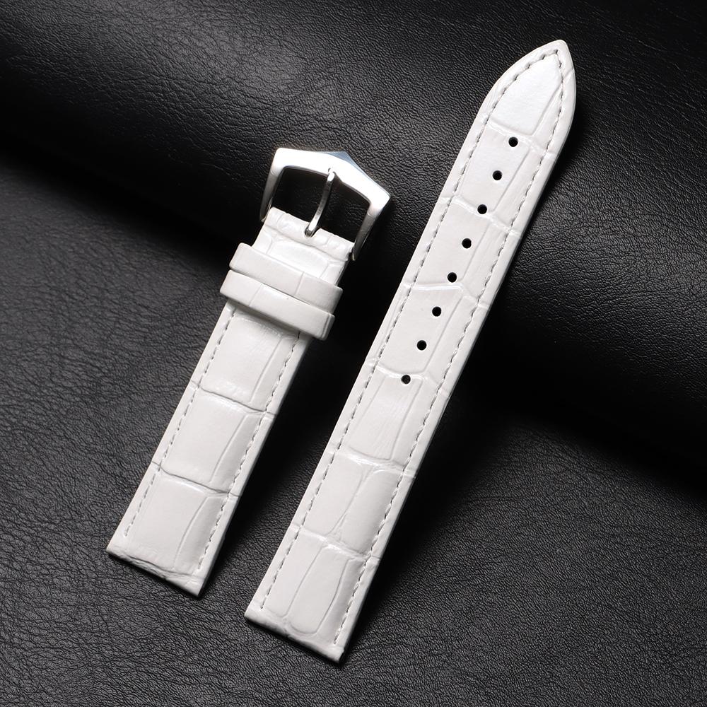 Strap 14mm 16mm 18mm 20mm 22mm High Quality Calfskin Genuine Cowhide Pin Buckle for Men Women Universal Watch Band Accessories