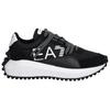 Emporio Armani EA7 Leather Lace-Up Studded Logo Detail Low-Top Casual Shoes Men Sneakers Black X8X208XK421K485