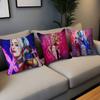 H-Harley Q-Quinn Anime Office Cushion Pillowcase Car Cushion Cover45X45CM Lumbar Pillowcase Sofa Pillowcover