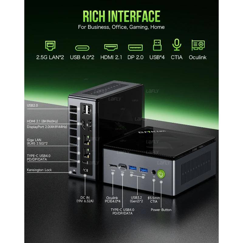 GMKtec M7 MiniPC AMD Ryzen7 PRO 6850H DDR5 4800MHz NUCBOX Windows11 Pro WiFi6 USB4.0 Pcie 3.0 NVMe Oculink Ordinateur de jeu de bureau