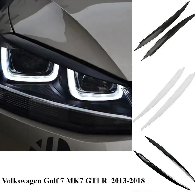For Volkswagen Golf 7 MK7 GTI R  2013-2018 Head Light Lamp Eyelids Eyebrow Headlight Decoration Car Styling Trim Accessories