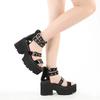 New Korean Sandals In the Summer of 2025 Women's Muffin Thick Bottom Open-toe Back Zipper Large Women's Sandals