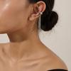 18K Gold C-shaped Ear Clip Stainless Steel Tassel Earrings Punk Gold Jewelry  Travel