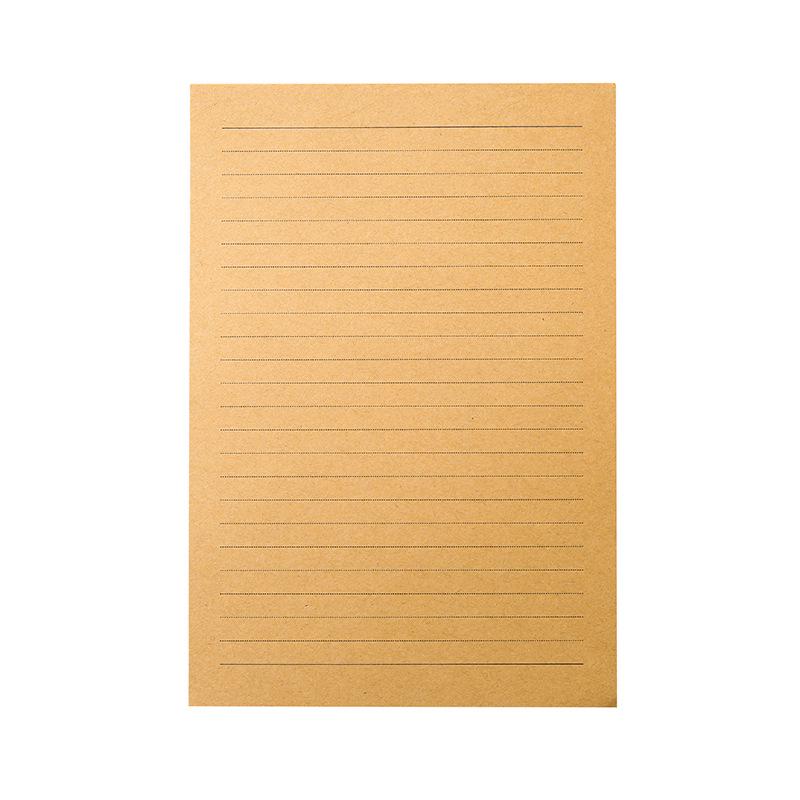 Vintage Rabbit Pattern Kraft Paper Stationery with Handwritten Lines