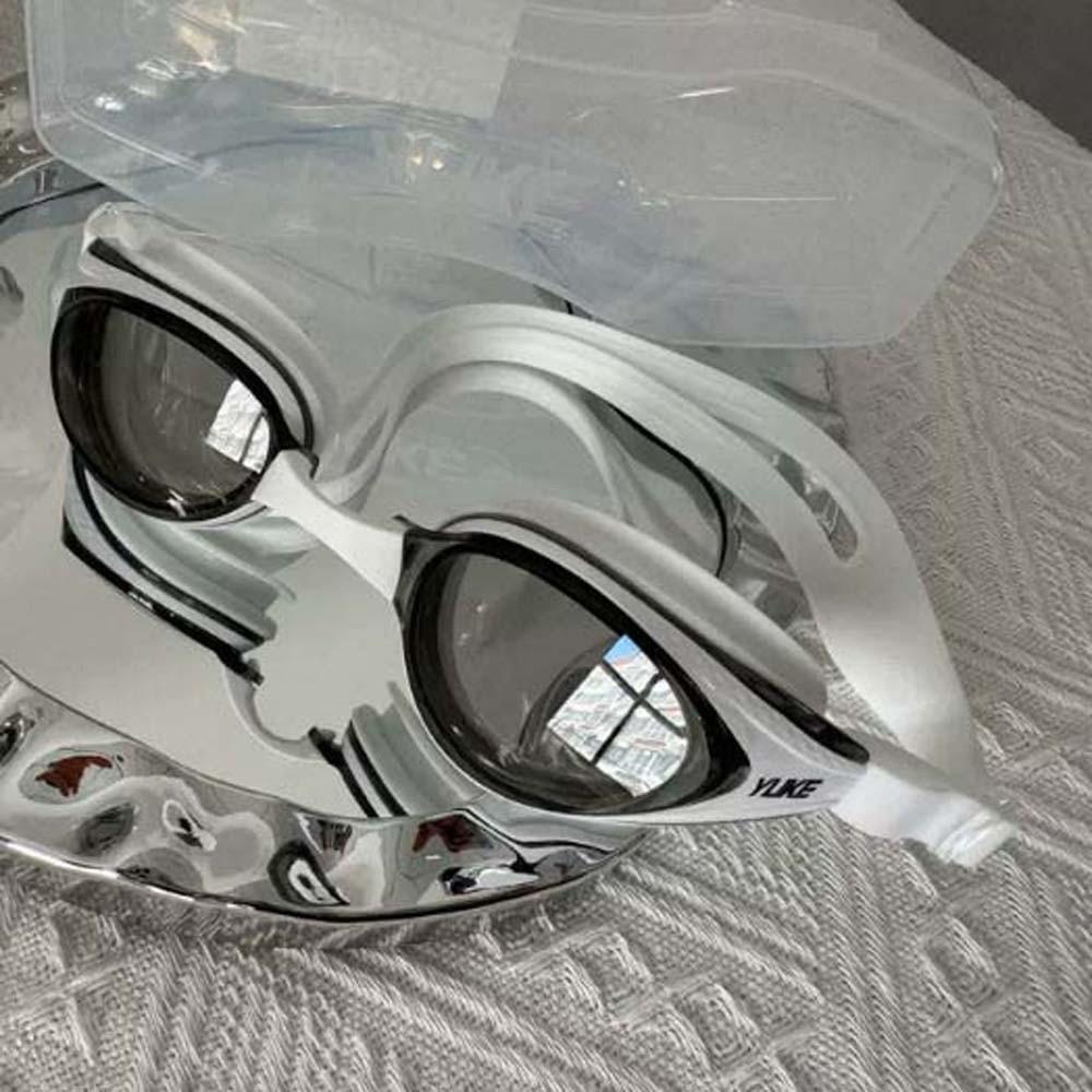 Detachable Nosepiece Contrast Color Swim Glasses TPU Big Frame Anti-fog Swim Eyewear  Women