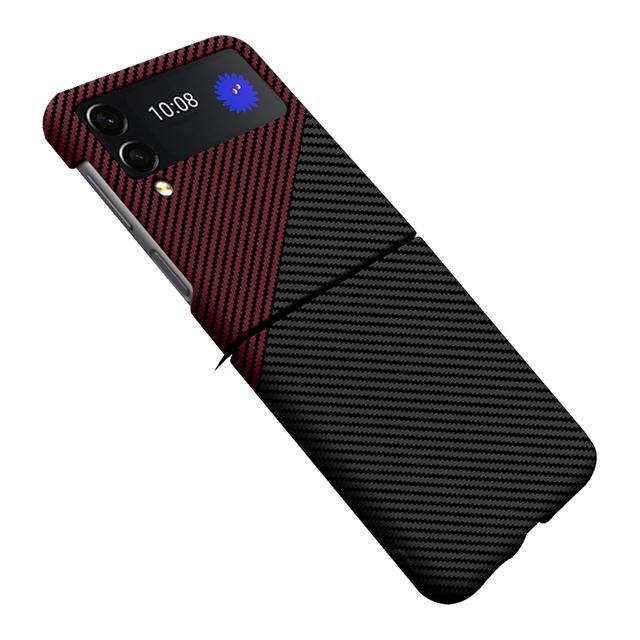 Carbon Fiber For Samsung Galaxy Z Flip 3 Flip 4 5g Case Magnetic With Magsafe Wireless Charging Cover