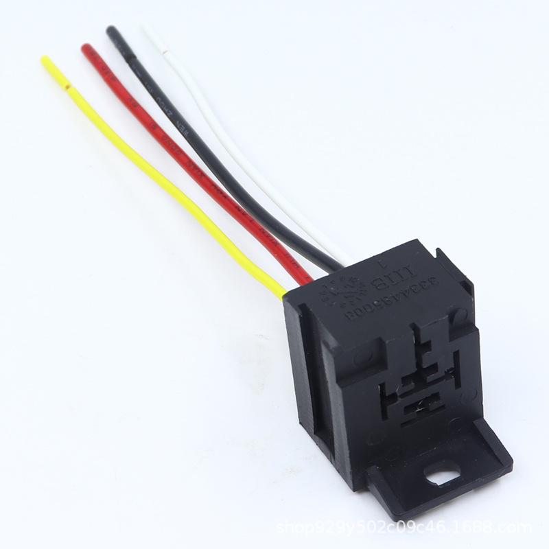 40A 80A 4 5 Pin Automotive Relay Socket Harness Connector  Relay Base Seat for 12V 24V 4Pin 5Pin Auto Relay