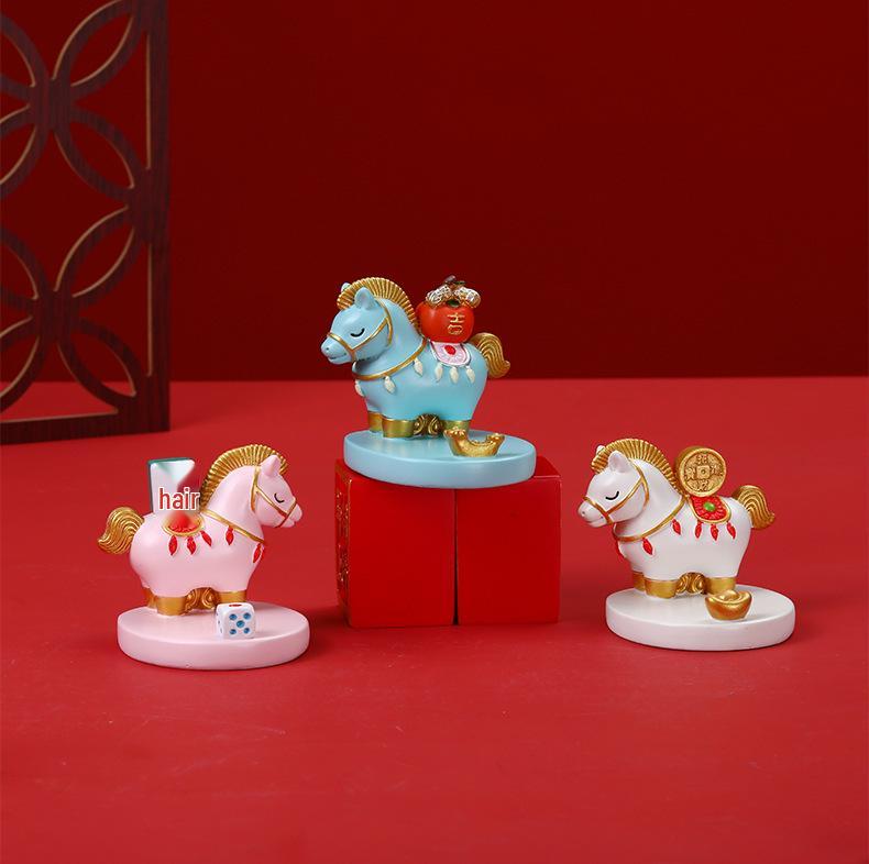 Year of the Horse Mascot Phone Stand - Creative Riches Desktop Ornament & Gift