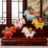 Chinese Style Horse Statue Golden Ingot Lucky Bag Persimmon Copper Coin Cartoon Pony Figurine
