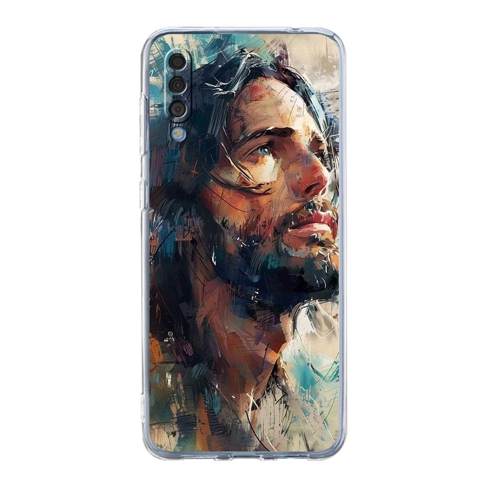 Case For Samsung A16 A14 A12 A22 A32 5G A34 A42 A52 A54 A50 A70 A20E A10S A20S A04S A06 Cover Verse of The Christian Bible Jesus