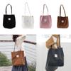 Large Capacity Canvas Tote Bag Fashion Corduroy Shoulder Shopper High Quality Handbag for Women Girls Daily Use