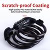 Bicycle 5 Digit Code Cable Lock 1200mm*12mm Anti-theft Bike Password Lock Bike Security Steel Cable Cycling Lock Bike Parts
