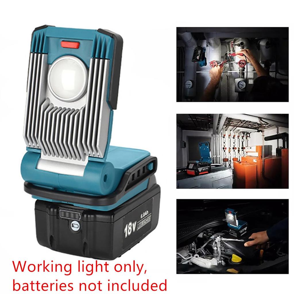 Rechargeable LED Work Light for Makita BL1815 Cordless Outdoor Light 14.4V BL1415/18V Tools, Li-ion Battery,